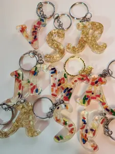 Resin Letter keyrings