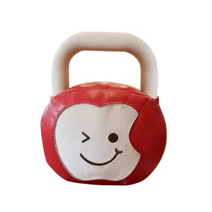 SPART Red Cute Smile 5kg Kettlebell for Women Lightweight Portable Leather Design Ideal for Home & On-the-Go Workouts