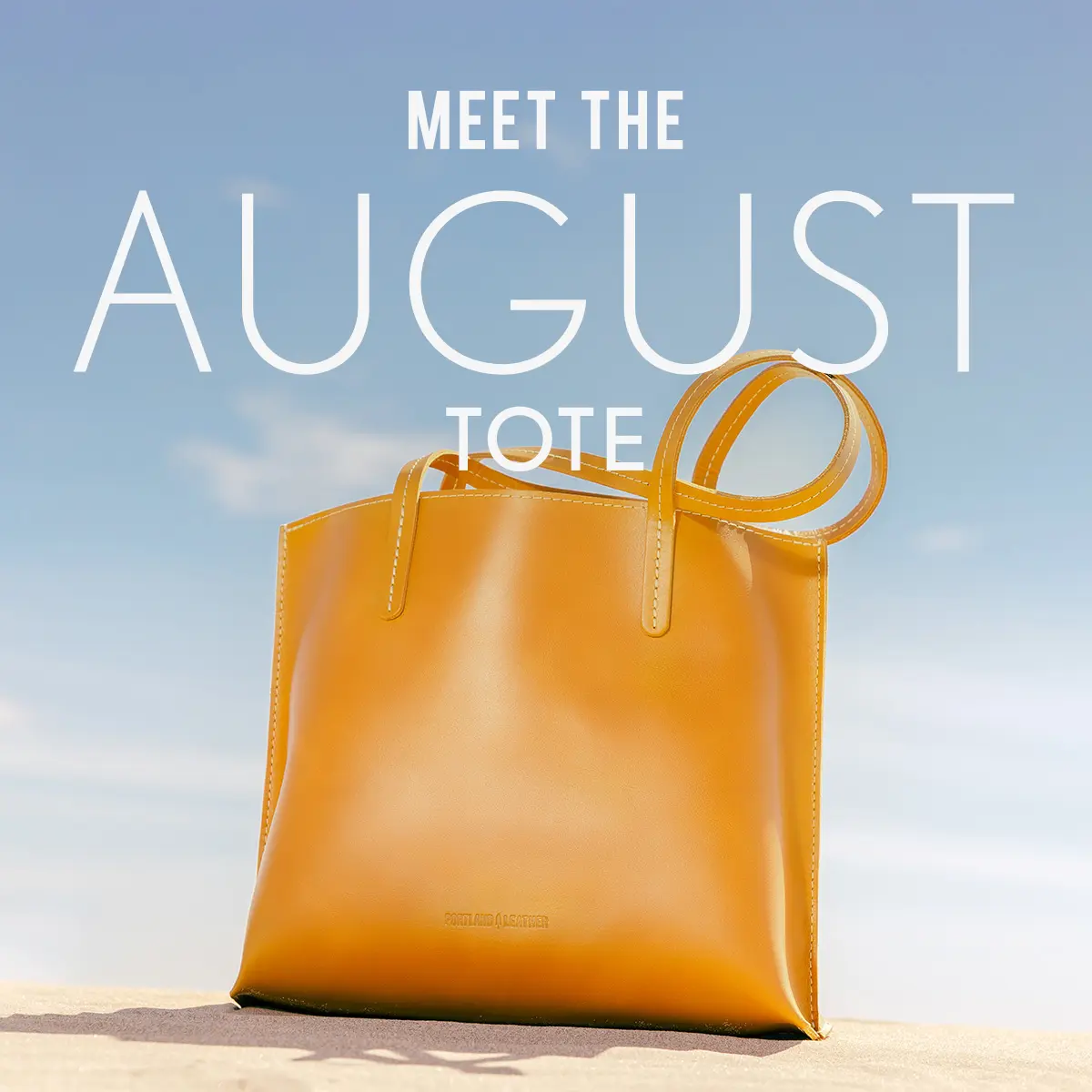 Portland Leather August Tote - Clean Everyday Carry - Leather Tote Bag, Spacious Interior, Shoulder Straps