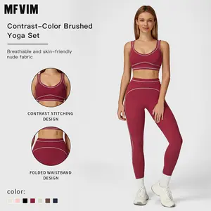 MFVIM Women's Two-Piece Sports Set, Comfortable Activewear for Fitness and Gym, Athletic Clothing for Everyday Use Summer Sportswear Yoga Bottoms Sporty Casual Seamless SpringStatements