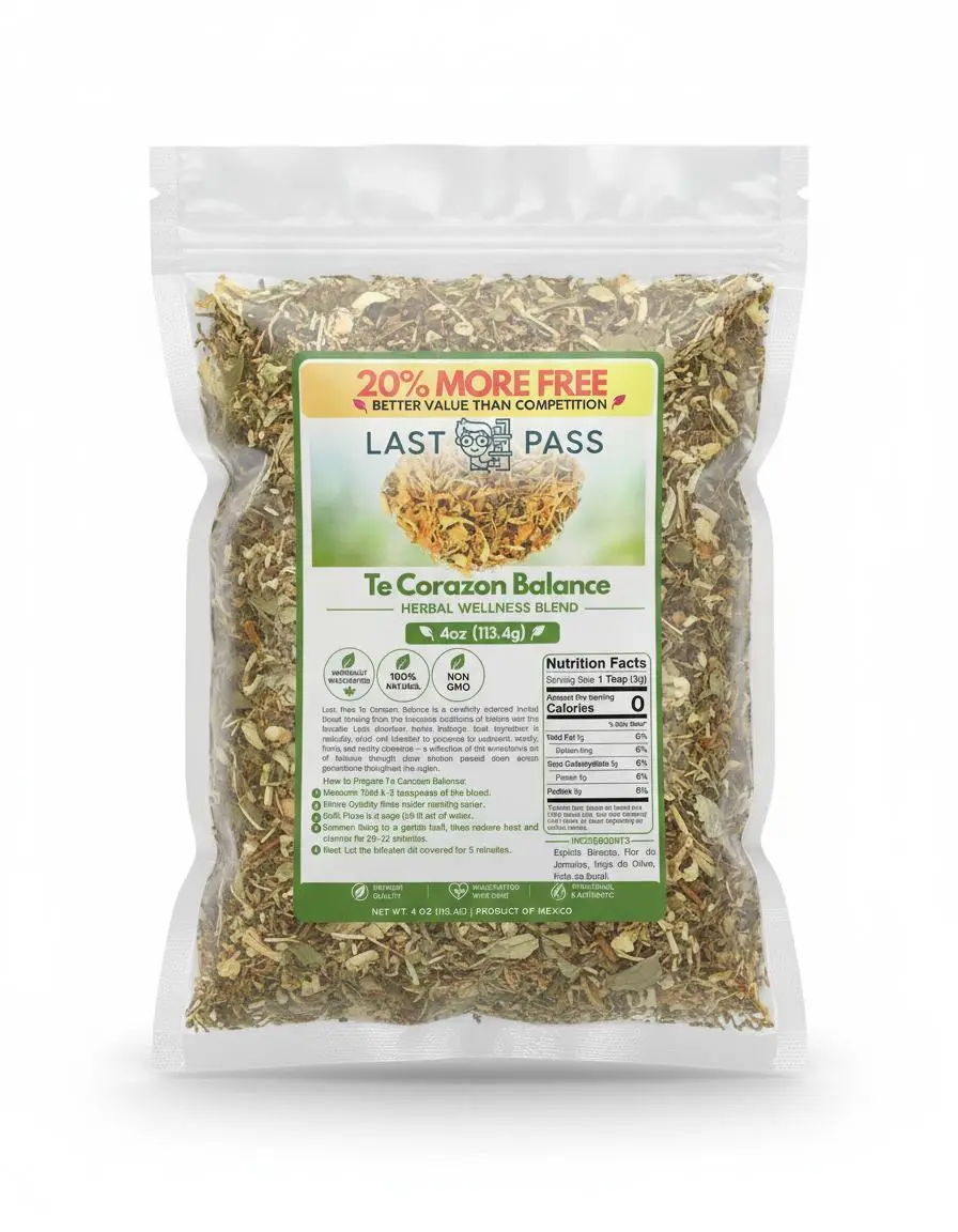 Heart Balance Natural Loose Leaf Herbal Tea Wellness Blend, 4 oz | Te Corazon