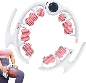 AMLANG Cellulite Massage Tool for Legs with 14 Detachable Rollers for Full Body Meridian Dredging & Deep Muscle Relaxation 360° Adjustable for Optimal Results