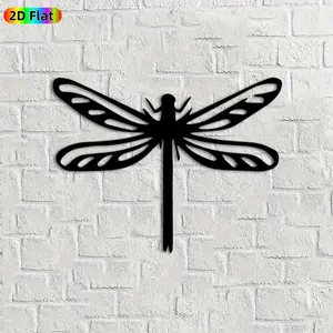 1pc Dragonfly Metal Wall Art, Exquisite Dragonfly Statue Mural, Ideal Gift for New Year, Easter, Nature Decor Enthusiasts, Weather-Resistant Metal Wall Decor Wall Sculptures, Charming Outdoor Decor Accent
