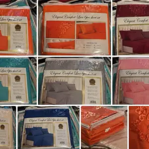Elegant Comfort Lace 6 Pcs Sheet Set - 100% Microfiber, High Strength, Soft & Durable, Multiple Colors Available