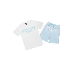 Sana White/Blue Short Set