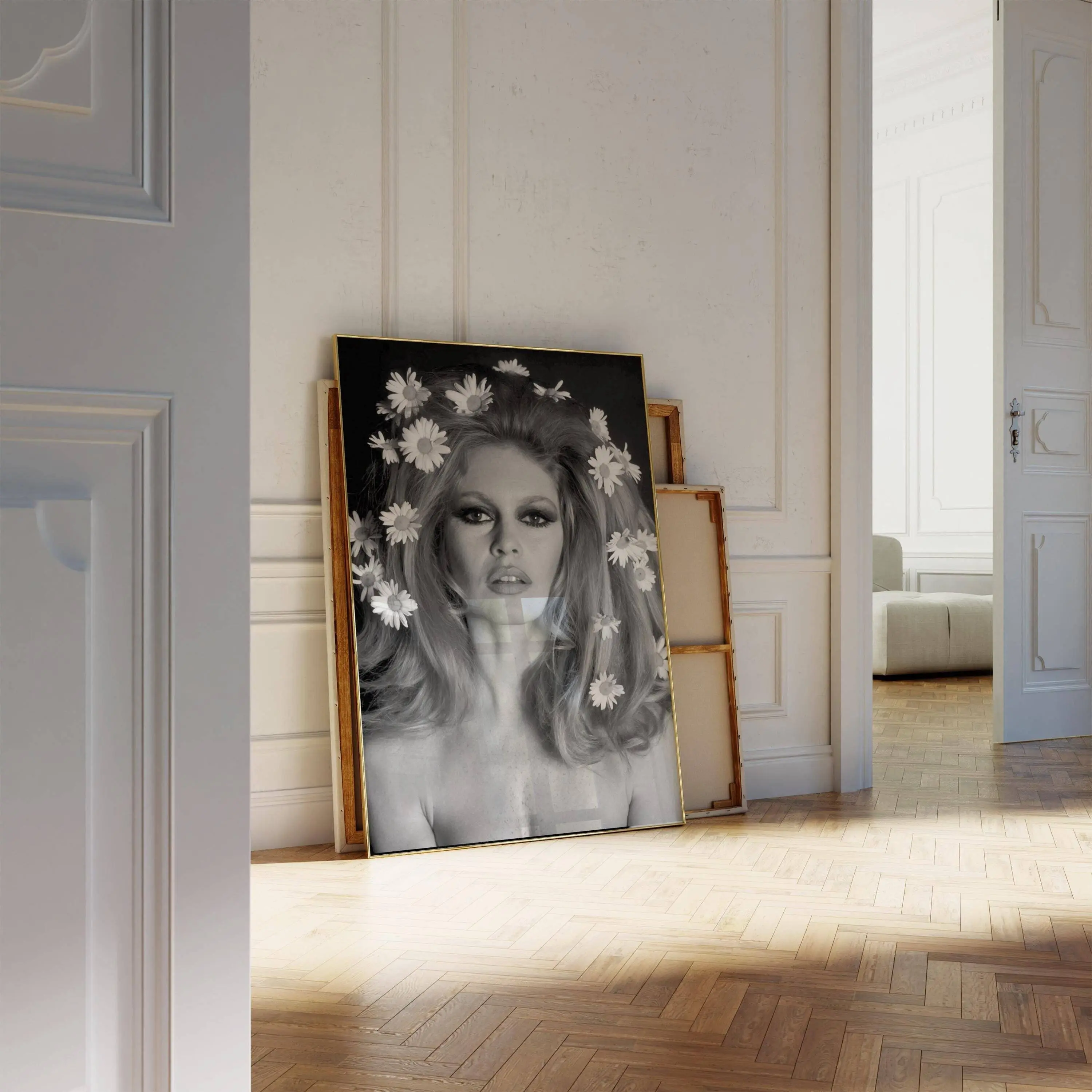 Brigitte Bardot Poster Black and White Wall Art Old Hollywood Poster Fashion Wall Art Vintage Photography Poster Retro Wall Art Woman Poster POSTER