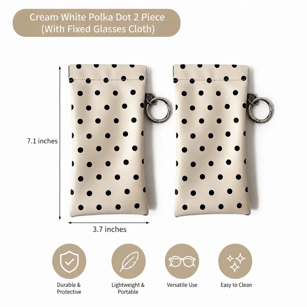 2pc【Polka Dot White】