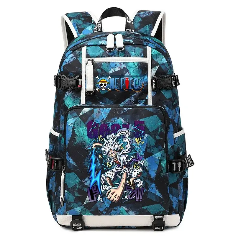 Unisex Anime Print Large-Capacity Casual Backpack - Student Bookbag for School & Travel