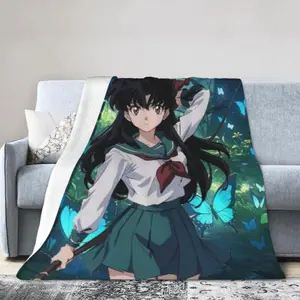 Inuyasha Hotel Blanket, Anime Blanket For Bed, Sofa Blanket, Ultra Soft Fleece Blanket For Bedroom Living Room, 60 X 50 Inches