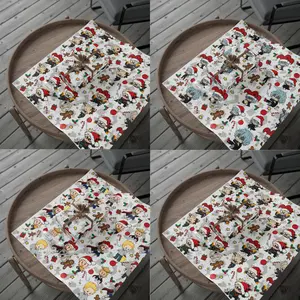 Cute MHA Chibi Christmas Wrapping Paper 3 | Holiday Gift Wrap | Funny Anime Style Gift Decor for Xmas Presents