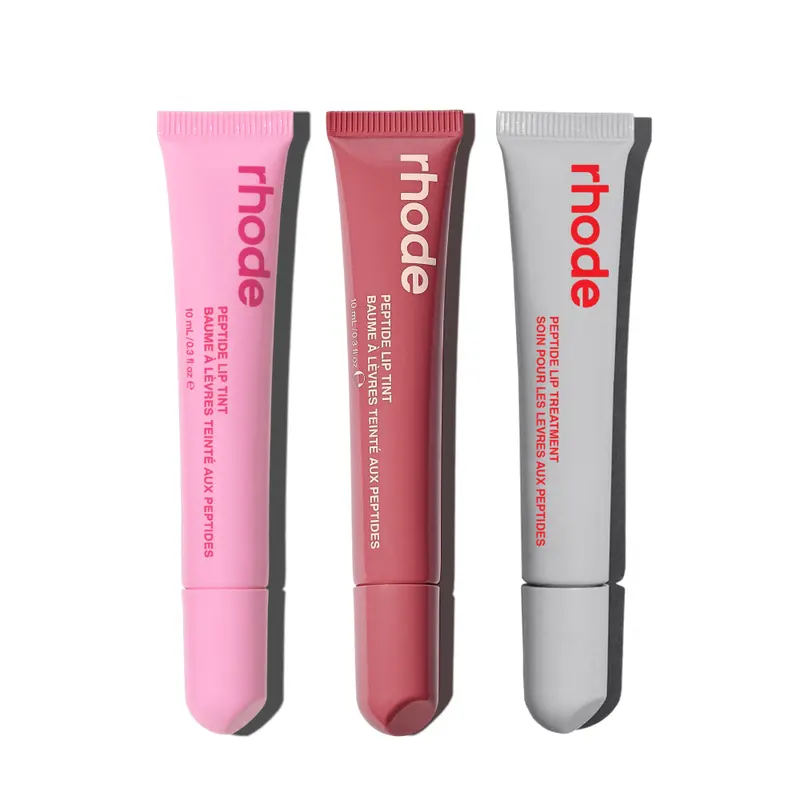 the peptide lip trio strawberry glaze, jelly bean, salty tan