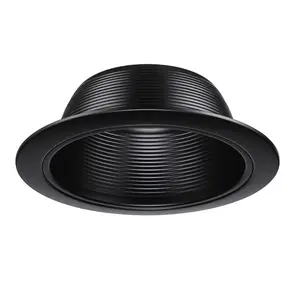 TORCHSTAR 6" Stepped Baffle with Detachable Trim - Ebony Black