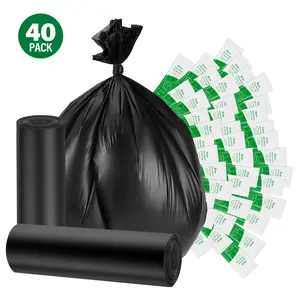40 PACK Portable Toilet Bags Poo Gel Set, 12 Gallon Camping Toilet Bag with Eco Super Absorbent Power, Emergency Poo Gel Bags for Camping, Hiking, RV Trips, Car Travel, Extra Large Universal Fit