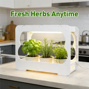 LED Grow Light for Indoor Plants, Full Spectrum Plant Lamp with Auto Timer, Easy DIY External Mount for Boxes & Planters, Supports Seedling & Daily Growth, Ideal for Home Office Potted Plants Tabletop gardening supplies garden herb