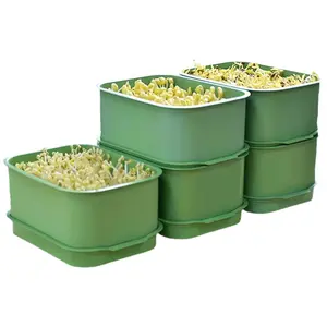 Efficient Home Planting Kit - Plastic Planting Can with Drainage Hole, Suitable for Multi Layer Plastic Planters for Seedlings and Micro Green Plants, Sprouting Tray for Seedling Pots, Waterborne Sprouting Kit, Indoor and Outdoor Use,