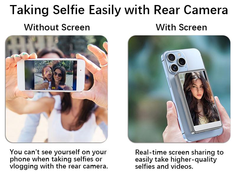 Phone Vlog Screen – Record Yourself with Back Camera (Wireless Selfie Monitor) Phone Vlog Screen – Record Yourself with Back Camera (Wireless Selfie Monitor)