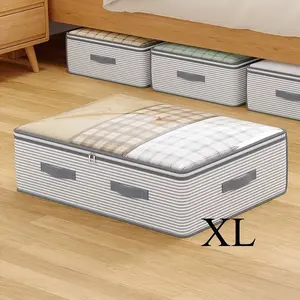 Large Storage Bag Non-Woven Fabric, Transparent Window, Multi-Layer Clothing Organizer, Space Saving Vertical Storage, Closet Organiser