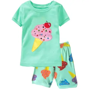 Baby Girl Pajamas Short Sleeve Toddler Girls Summer Short Sets Cotton Sleepwear Size 2 to 10 Years
