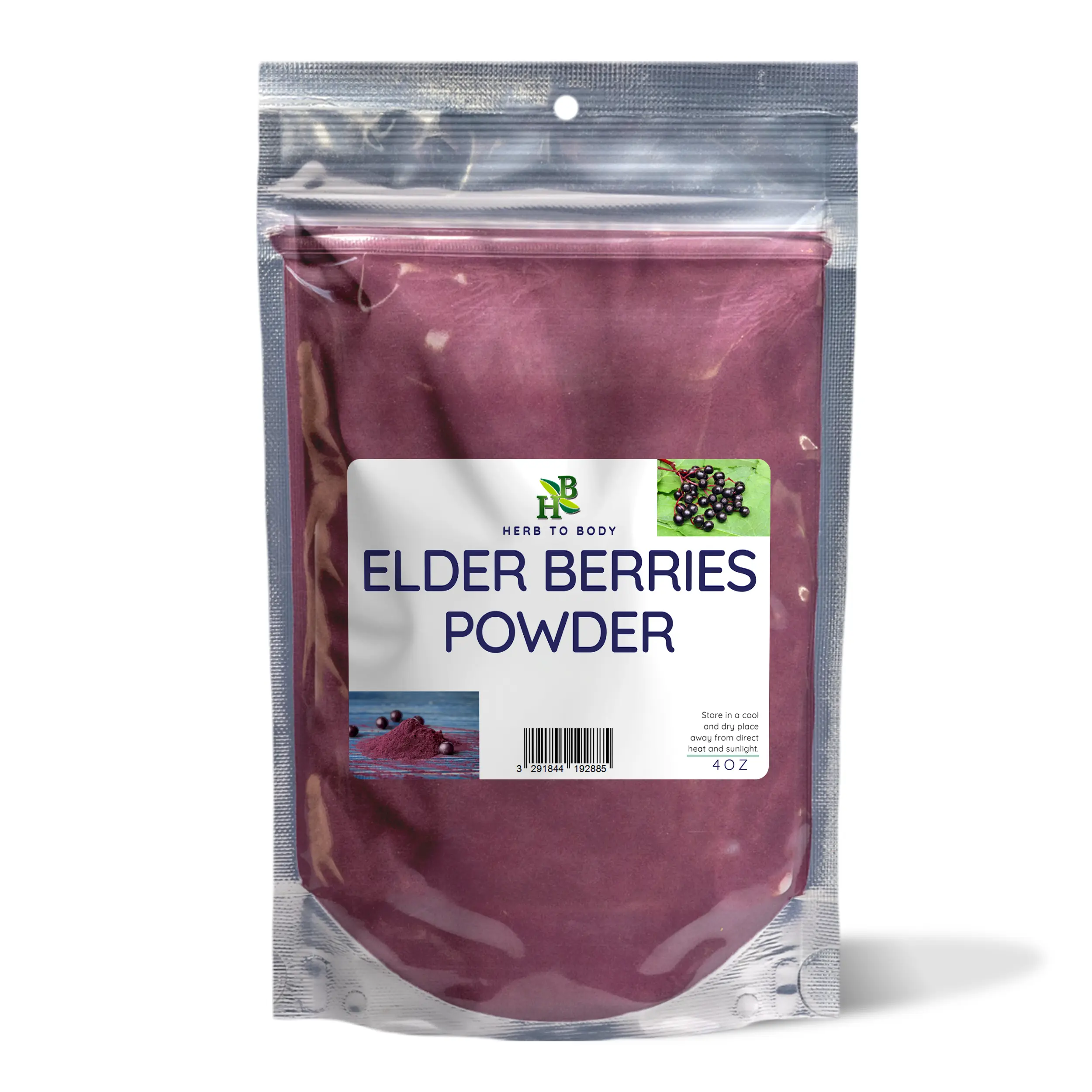 Elder Berries Powder - 4 oz (113 g) | Elder Berry | Dietary & Botanical Superfood Supplement | Fruity Powdered Supplement Drink Mix | Herb To Body