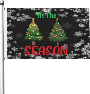 Tis The Season Christmas Flag - For Room Teen Double Sided Novelty Flags - Outdoor Banner  - Tis The Season Christmas Tapestry For Dorm - Christmas Flag - Christmas House Flag - GIft Exchange GIft - Gift For HIm - GIft For Her - Holiday Garden Flag