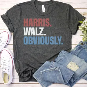 Kamala Harris Walz Obviously comfort colors shirt, madam president election shirt, voting tshirt, liberal shirt, democratic rally / GBD2399