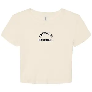 Detroit Baseball Baby Tee Women | Detroit Baseball | Tailgate Outfit | Baseball Game Outfit | Detroit Baby Tee