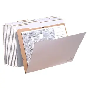 Advanced Organizing Systems Sturdy Corrugated Cardboard Portable Stackable Vertical File Storage Box - 10-Pack, 26 w x 1/4 d x 19 h in, 25 Sheets per Folder, Active Files Office Desk Document Organizer