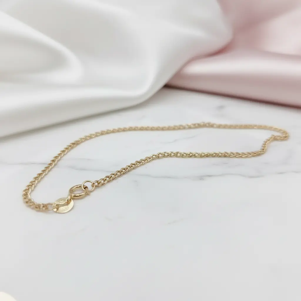 18k Yellow Gold Cuban Chain Necklace