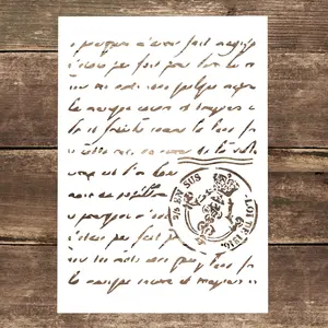 A4 Letter Hollow Out Painting Template, 1 Count Decorative Reusable Template Painting Stencils, DIY Decorative Art Supplies for Scrapbooking & Crafts