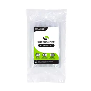 Clear Stik 4" Full Size All Purpose Hot Glue Sticks - 6 Pack