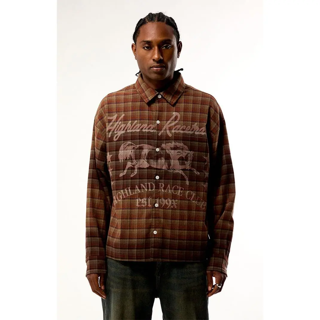 Pacsun Men's Racetrack Flannel Long Sleeve Shirt