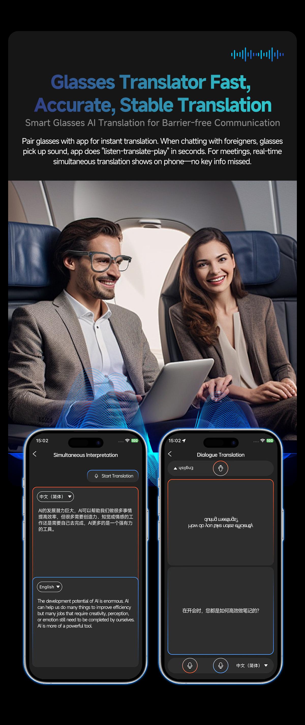 KPEP Smart AI Camera Glasses with 8MP Resolution, Button Touch Adjustment for Travel Outdoor Adventures Hands-Free Photography 160+Languages Real-Time Translation Bluetooth Wireless Wearable Video Recording Sunglasses Blue light blocking, Easter gift KPEP Smart AI Camera Glasses with 8MP Resolution, Button Touch Adjustment for Travel Outdoor Adventures Hands-Free Photography 160+Languages Real-Time Translation Bluetooth Wireless Wearable Video Recording Sunglasses Blue light blocking, Easter gift