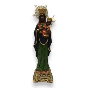 Santa Barbara Africana - African Saint Barbara 8" , 12" and 18"-Inch Resin Figurine Decor Standing Religious Ornaments Gift