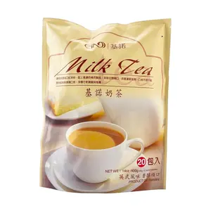GINO British Style Milk Tea Powder Instant Drink Mix - Authentic Taiwanese Flavor, 20 Sachets (400g) Premium Easy To Prepare