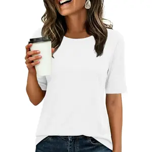 ANRABESS Womens Half Sleeve Tops Crewneck Shirts Basic Fit Tee Trendy 2026 Spring Summer Business Casual T-Shirts