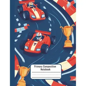 Primary Composition Notebook K-2 Boys – Race Car Story Writing Journal – PreK, Kindergarten & 1st Grade Composition Book with Picture Box – Early Writing Notebook for Kids – 7.44 x 9.69 in Paperback – June 17, 2025