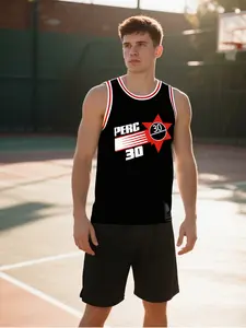 Dperc 30 Basketball Jersey Sleeveless Sports Vest, Breathable Mesh Fabric, Lightweight, Best Gift, Sporty Style, Athletic Tops