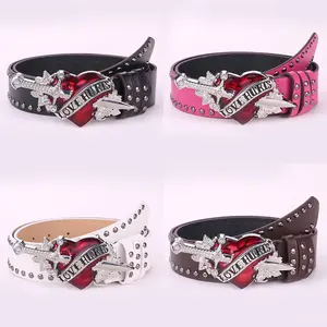 2026 new Y2K rivet belt, women's fashionable and exquisite belt, niche and unique heart-shaped decorative accessories, suitable for party and daily clothing decoration