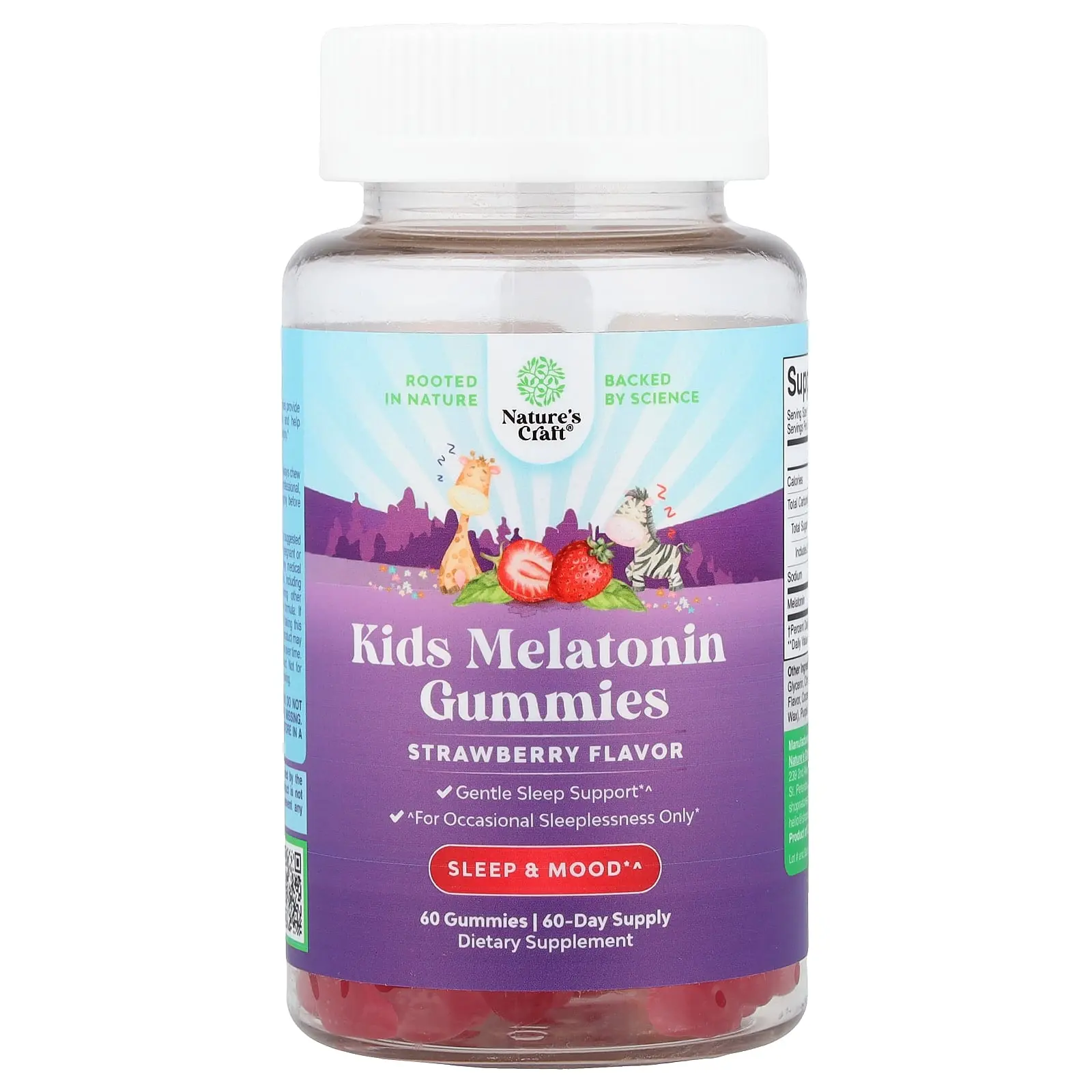 Nature's Craft Kids Melatonin Gummies, Strawberry, 60 Gummies Nature's Craft Kids Melatonin Gummies, Strawberry, 60 Gummies