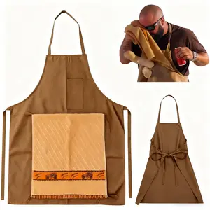 Chef’s Prank Apron – Funny Cooking Apron with Hidden Pocket Feature, Hilarious Gag Gift for Dad Husband Friends, White Elephant，Delivered before Christmas. Gift Idea, Birthday Christmas Joke BBQ Kitchen Apron for Men