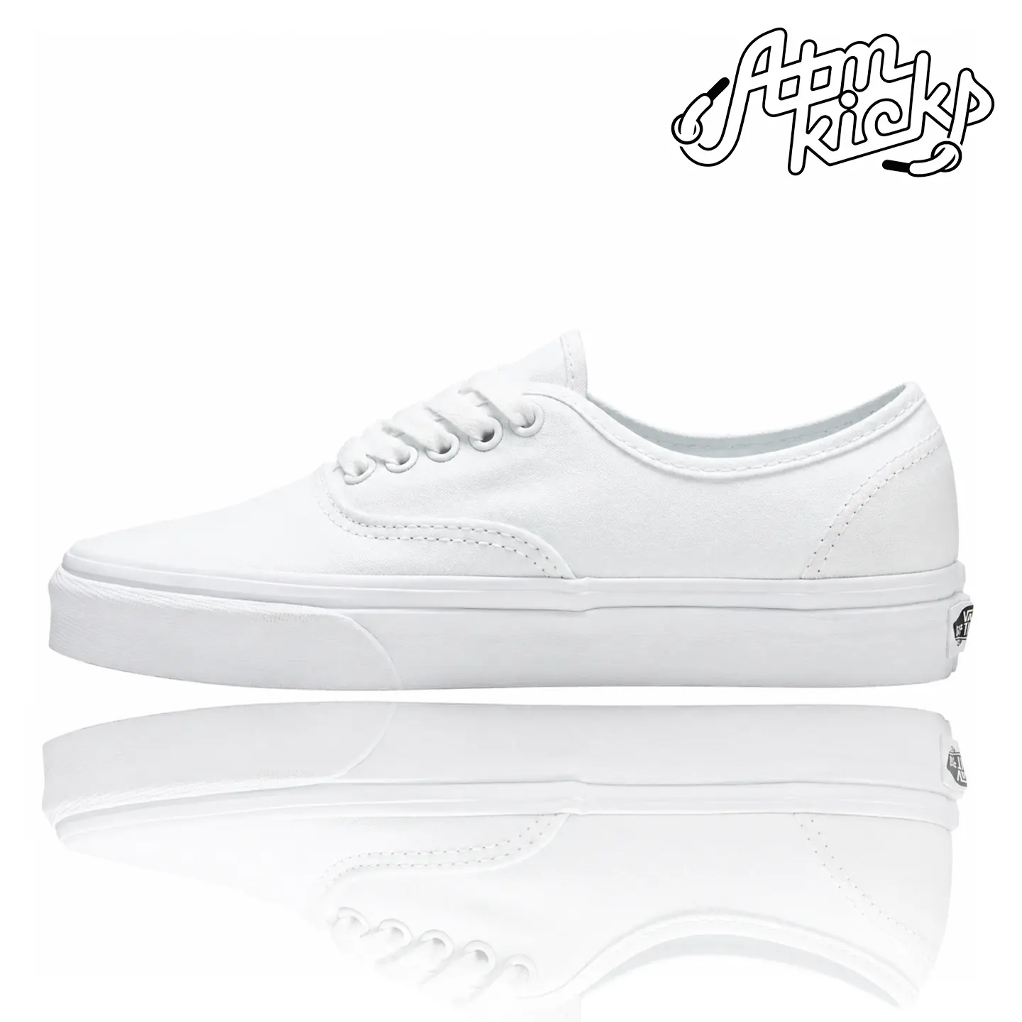 Vans Authentic True White VN000EE3W00 Classic Closed Athletic Sneakers - Comfortable Fit Shoe, Trending Sports Shoes, Trainer for Walking