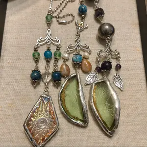 Sun catchers! custom made with hand soldered glass pieces!