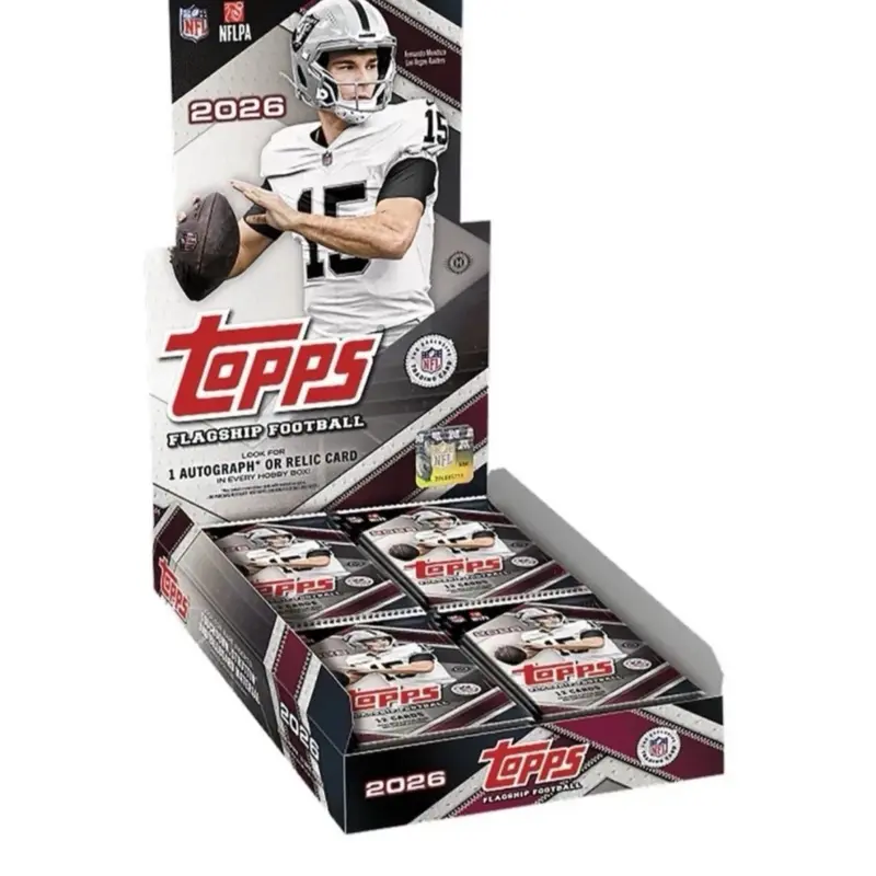 2026 TOPPS FLAGSHIP FOOTBALL HOBBY BOX (1 AUTO or RELIC)