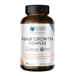 VITAMIN WORLD Hair Growth Complex with Lustriva 90ct Healthcare Fitness