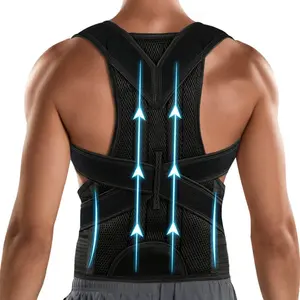 Adult Back Brace Posture Corrector, Invisible Breathable Sitting Posture Correction Belt, Unisex Sports Support Gear Posture Tool, Breathable Posture Correction Lumbar Clavicle Support Therapy Correcteur De Postur Dos Posture Corrector Adjustable Posture