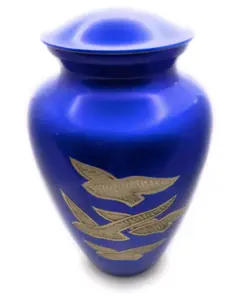 Soaring Blue Cremation Urn