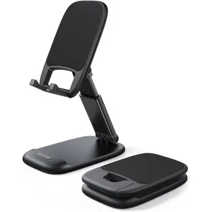Lamicall Cell Phone Stand for Desk - [Height Adjustable] Foldable Mobile Phone Holder, Portable Stand for iPhone 17 16 15 14 13 12 11 Pro Max Plus Air, Galaxy S25, Office Gift Mothers Day Accessories