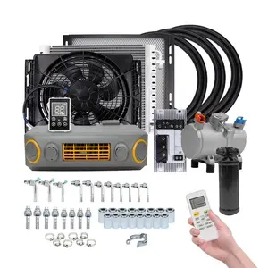 Universal 12V 24V AC Electric Air Conditioning Compressor for Car Van Street Rod Classic Muscle Vintage Auto AC Kits  Radiatorfan