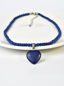 Mother's Day Gift Vintage Heart Shaped Stone Decor Beaded Pendant Necklace, Boho Style Jewelry for Women for Party, Daily Clothing Decor, Trendy All-match Jewelry for Birthday Gift