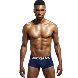 2Pcs JOCKMAIL Men's Low-Rise Boxer Briefs – Soft Cotton, Solid Color, All-Day Comfort Menswear